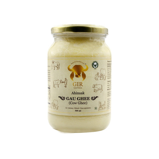 Gir Ahinsak Gau Ghee (A2) Bilona - A2 Ghee, Traditional Bilona Ghee, Desi Pure Breed Gir Gaumata (A2)