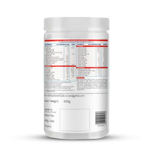 Gritzo Supermilk Height+ Health Drink For 13+Y Girls - Double Chocolate