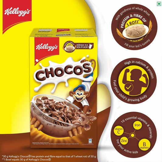 Kellogg's Chocos For Kids, Multigrain Energy, More Chocolatey, Kids Breakfast Cereal