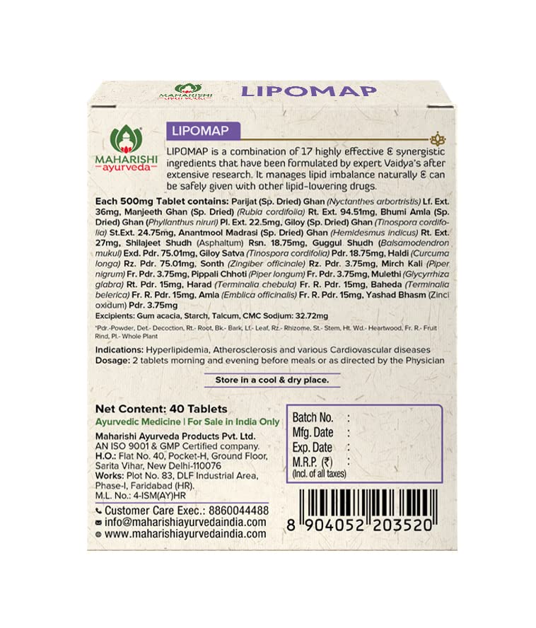 Maharishi Ayurveda Lipomap for Cholesterol