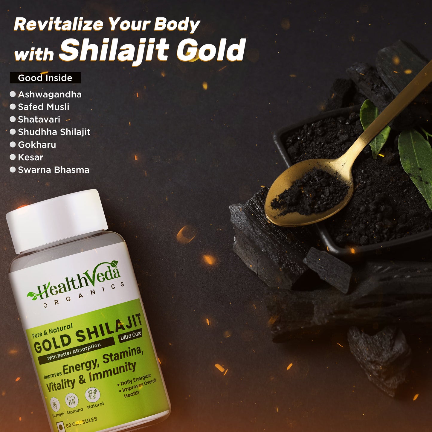 Health Veda Organics Gold SJ Veg Capsules