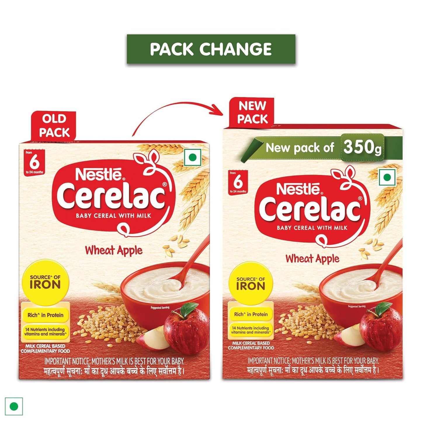 Nestle Cerelac Baby Cereal With Milk - Wheat Apple