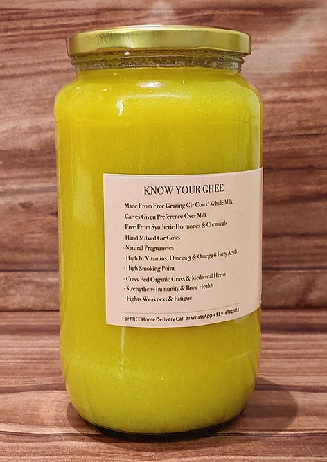 Satjeevan A2 Gir Cow Bilona Ghee | Pure A2 Gir Cow Bilona Ghee | 100% Gir Cow Ghee | Traditional Cow Ghee