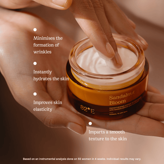 82°E By Deepika Padukone Sandalnut Bloom Smoothening crème moisturiser with sandalwood and peptides