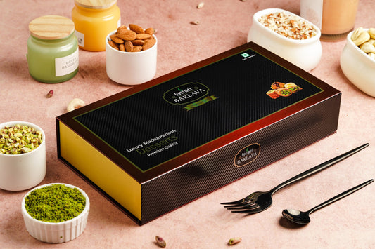 Gourmet Baklava Crescent Gift Box Of Chocolate Cashew Pistachio Baklava