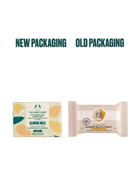 The Body Shop Almond Milk & Honey Soothing & Caring Cleansing Bar - Distacart
