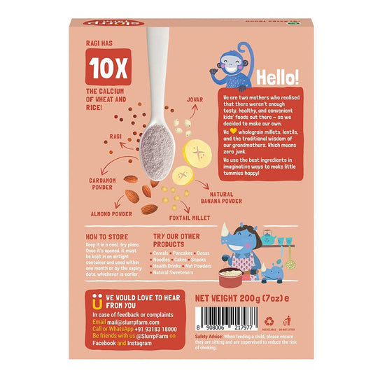 Slurrp Farm Ragi, Almond and Banana Cereal for little Ones