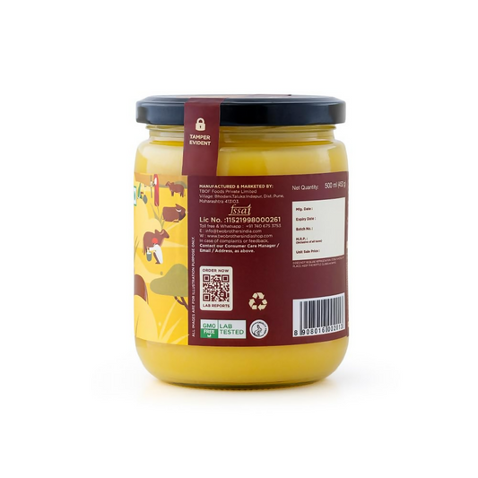 Two Brothers Organic Farms A2 Ghee Butter Organic Grass Fed From Gir Cow