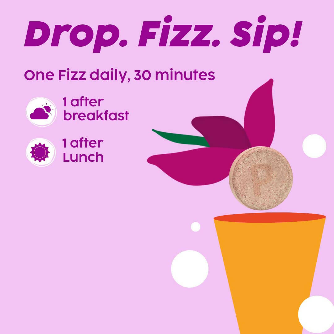 PLIX The Plant Fix Flaunt Your Hair Natural Biotin Effervescent Tablets - Orange Burst - Distacart