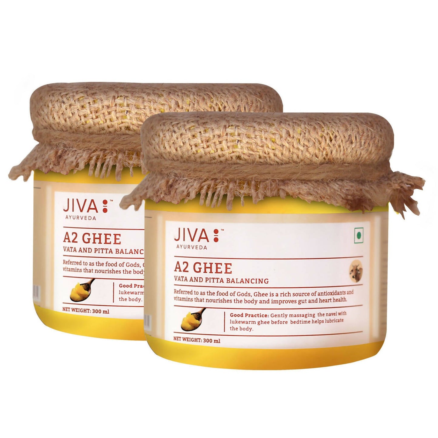 Jiva Ayurveda A2 Gir Desi Cow Ghee | Desi Gir Cow Ghee | Pure and Natural Ghee From A2 Cow Milk
