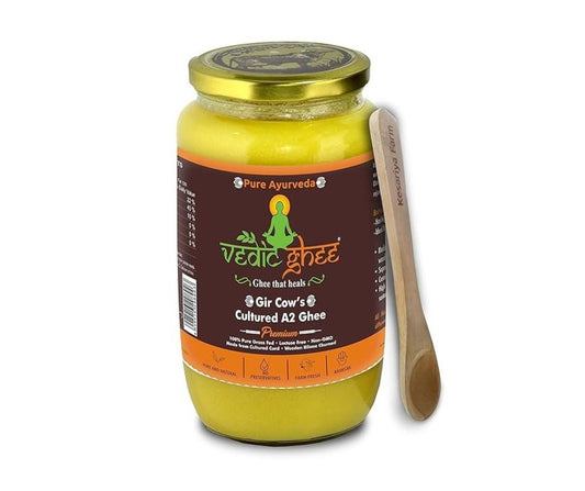 Vedic Ghee Premium A2 Gir Cow Cultured Ghee from Kesariya Farm Indian Gir Cow Ghee, Pure A2 Ghee, Natural & Healthy