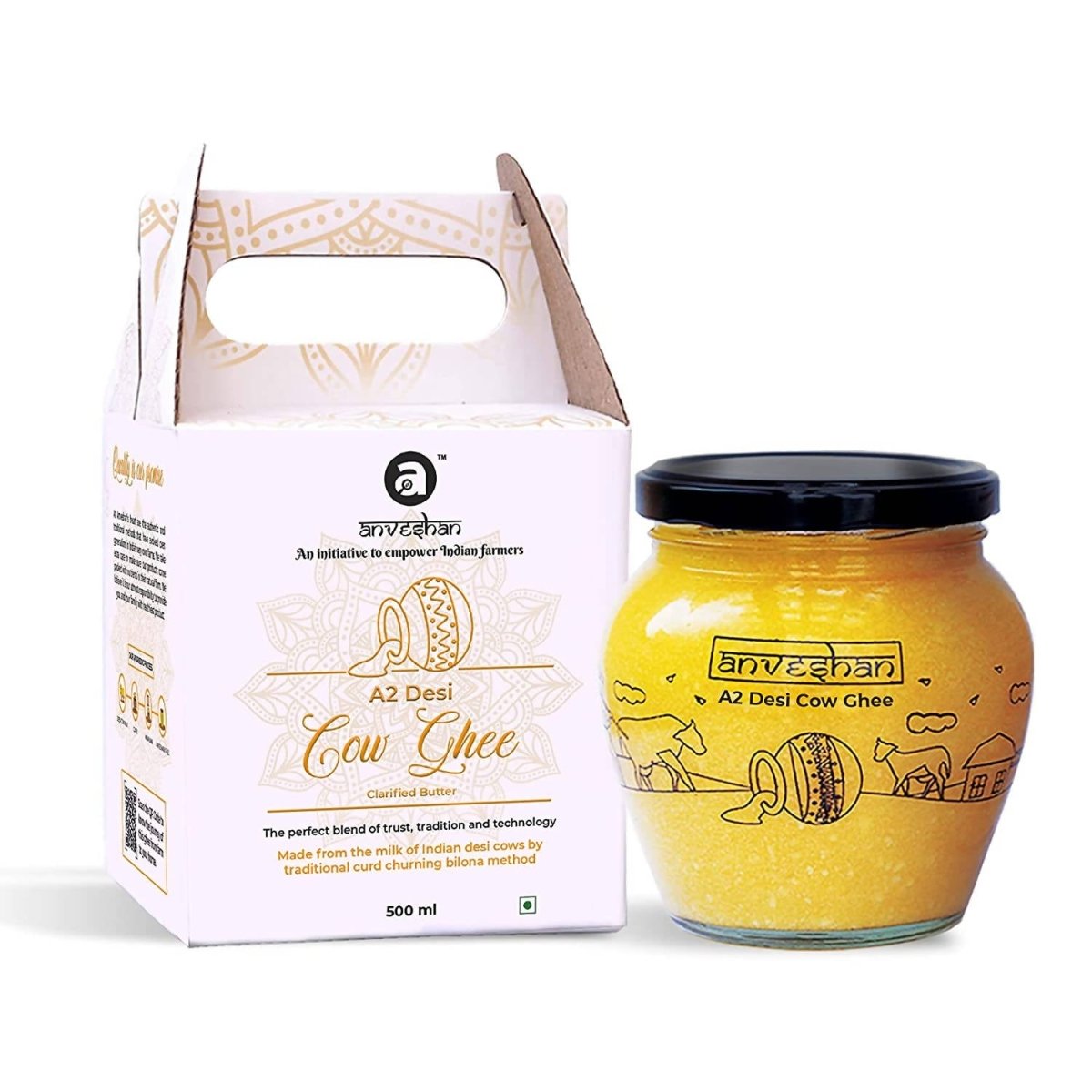 Anveshan A2 Desi Cow Ghee | Pure, Natural & Healthy Ghee | A2 Gir Cow Ghee