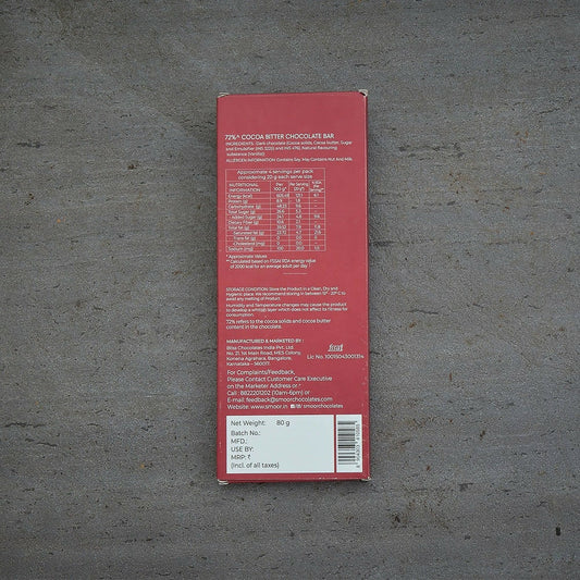 Smoor True Classics 72% Cocoa Extra Dark Chocolate