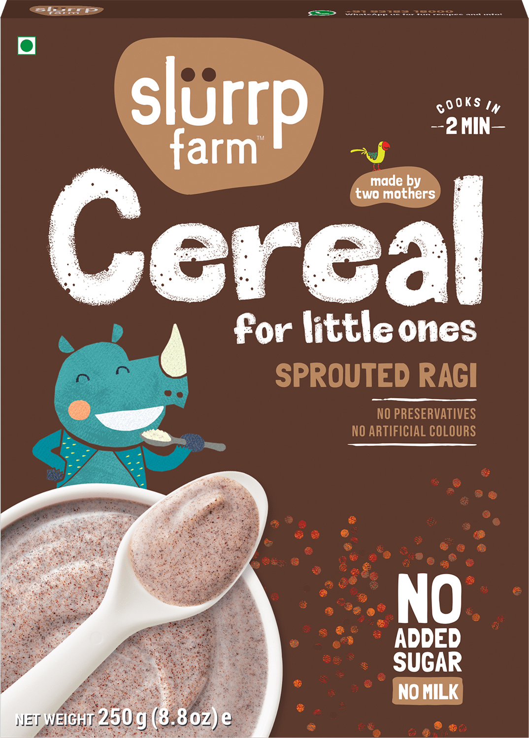 Slurrp Farm Sprouted Ragi Cereal For Little ones