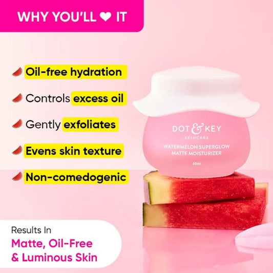 Dot & Key Watermelon Fresh Matte Moisturizer For Face With Watermelon Extracts
