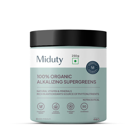 Miduty by Palak Notes 100% Organic Alkalizing Super Greens Powder