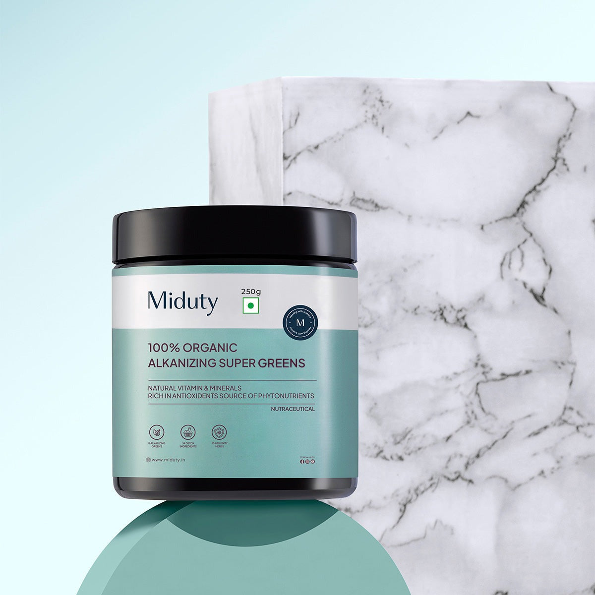 Miduty by Palak Notes 100% Organic Alkalizing Super Greens Powder
