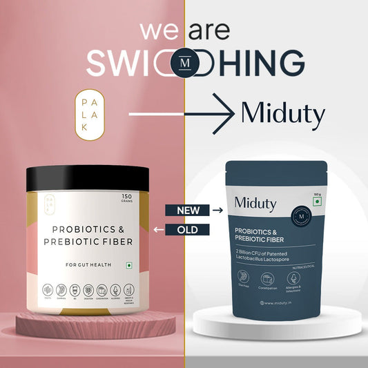 Miduty by Palak Notes Probiotics & Prebiotic Fiber powder