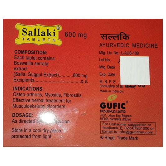 Gufic Ayurveda Sallaki Tablets (600mg)