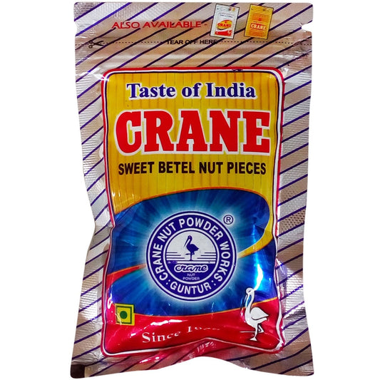 Crane Betel Nut Pieces Sweet Blue Pouch | Crane Supari | Premium Quality Taste of India Mouth Freshener