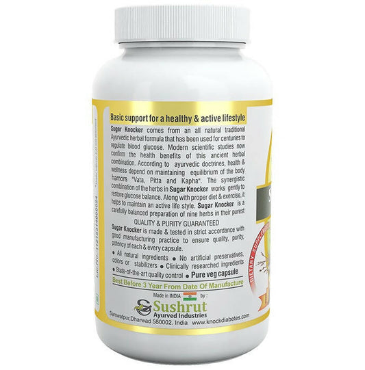 Sushrut Ayurved Good Health Sugar Knocker Veg Capsules