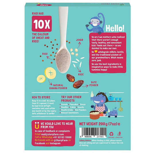 Slurrp Farm Banana, Ragi & Rice With Milk Cereal For Little Ones