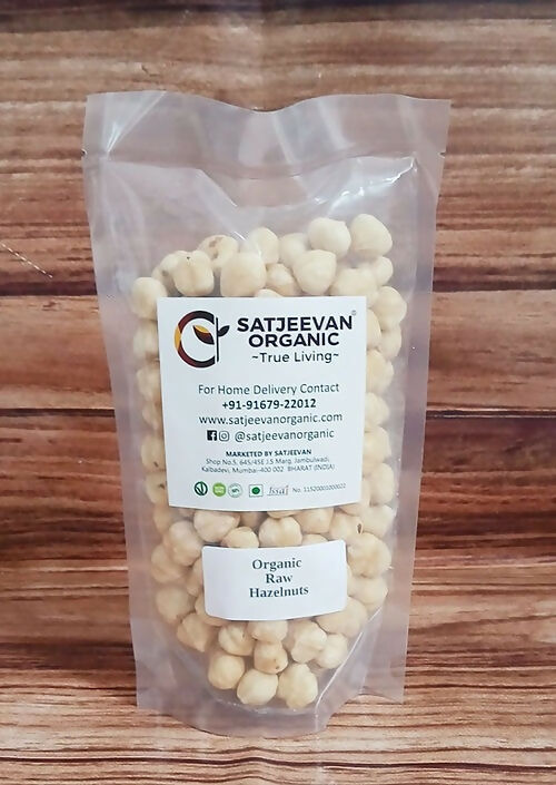 Satjeevan Organic Raw Hazelnuts
