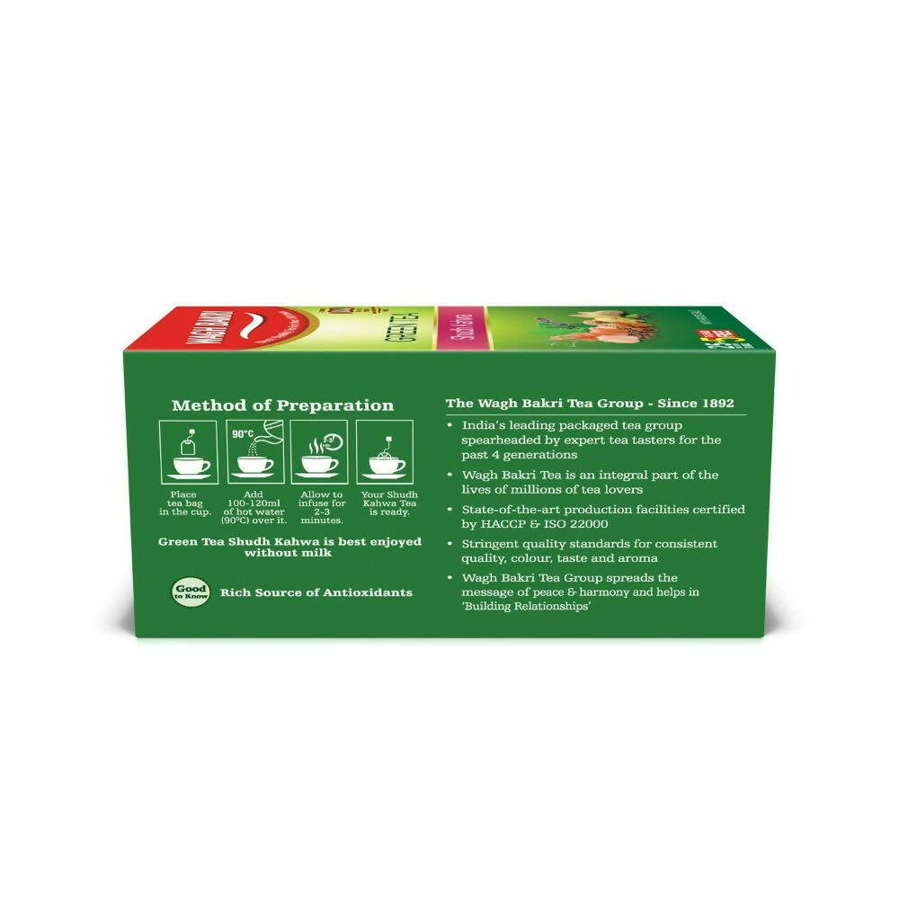 Wagh Bakri Shudh Kahwa Green Tea Bags - diocart