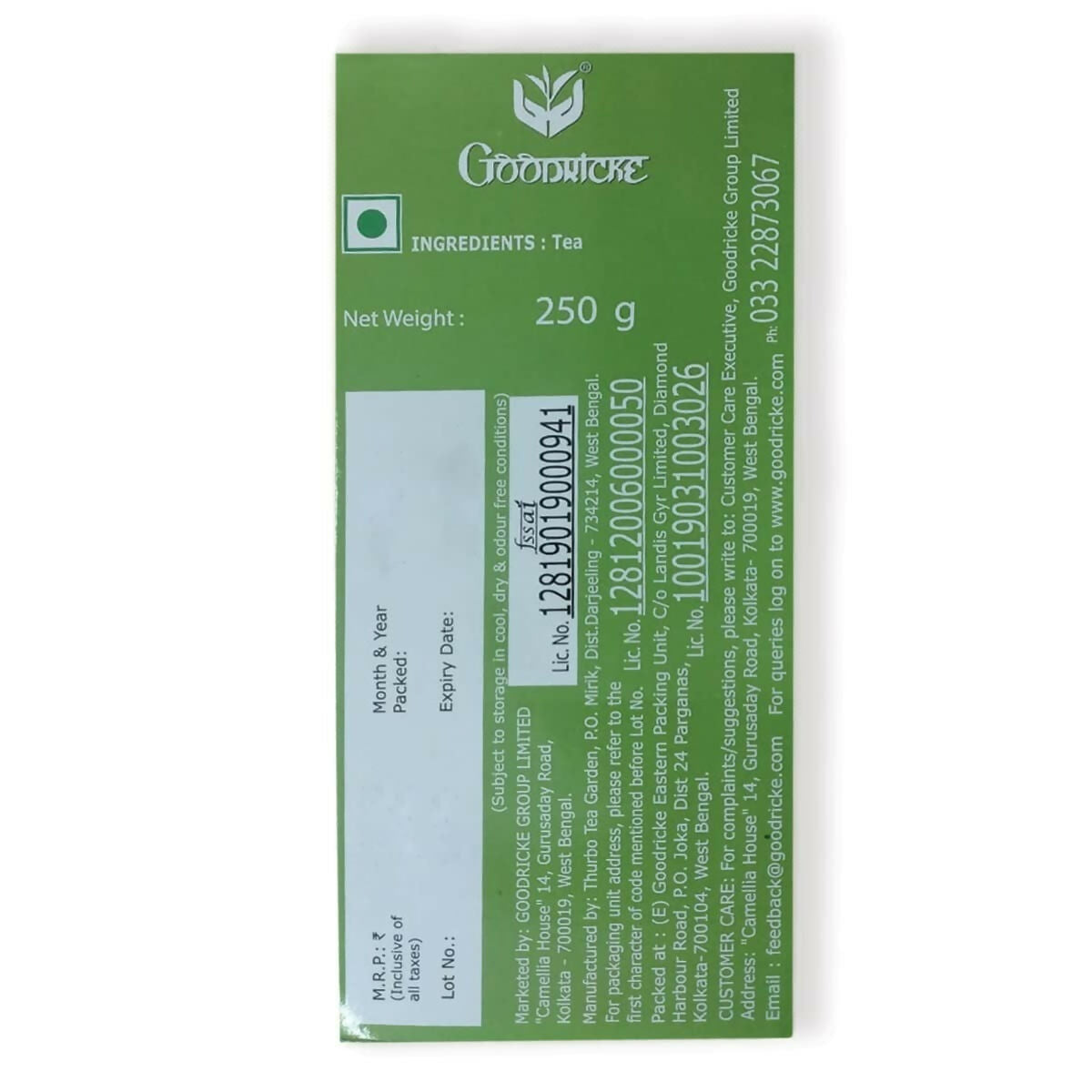 Goodricke Thurbo Darjeelin Whole Leaf Tea - diocart