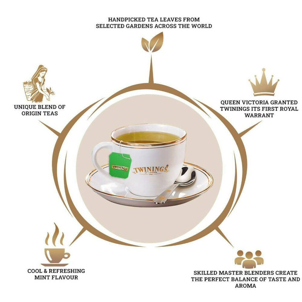 Twinings Green Tea & Mint Teabags - Distacart