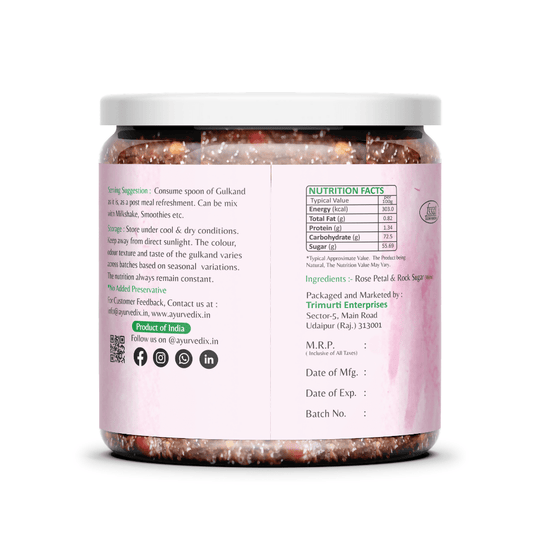 Ayurvedix Premium Gulkand (Rose Petal Jam) - Distacart