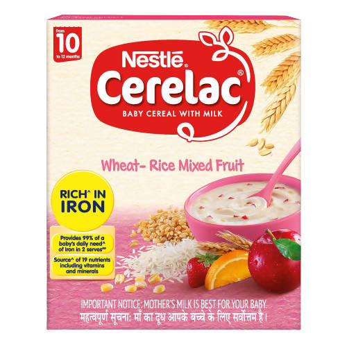 Nestle Cerelac Baby Cereal With Milk Wheat - Rice Mixed Fruit