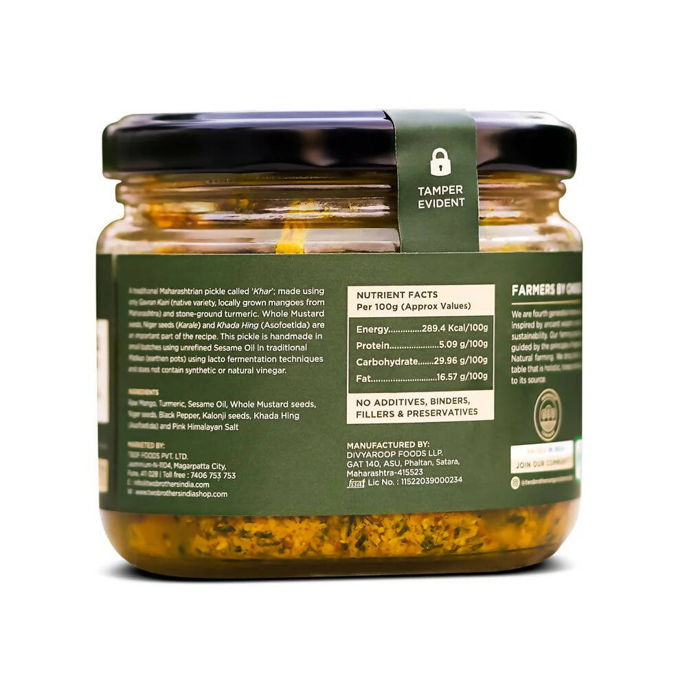 Two Brothers Organic Farms Raw Mango Pickle - Distacart