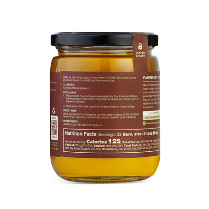 Two Brothers Organic Farms - A2 Ghee Cultured Cow Desi Ghee | 100% Pure and Natural - Desi Ghee - Highly Nutritious - Boost Immunity & Energy
