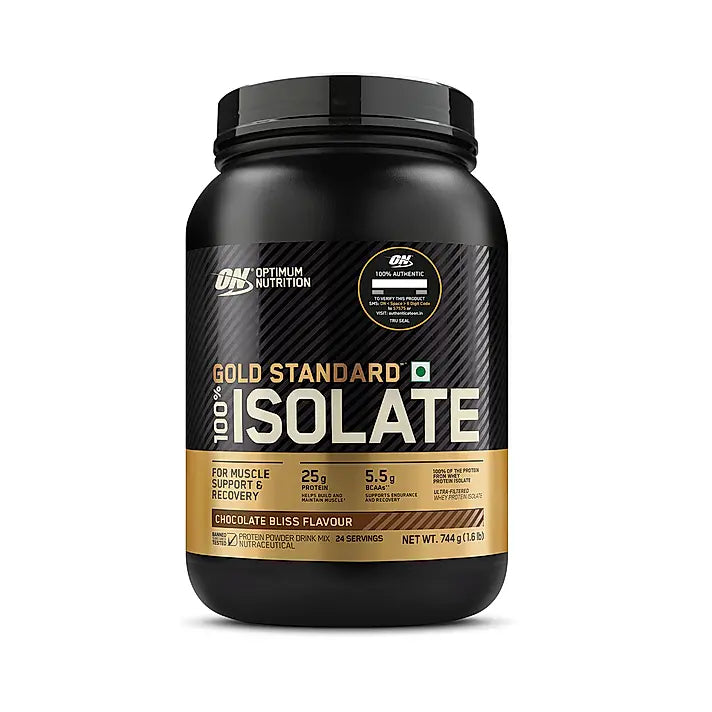 Optimum Nutrition Gold Standard 100% Whey Protein Isolate (Chocolate Bliss)-744 gm
