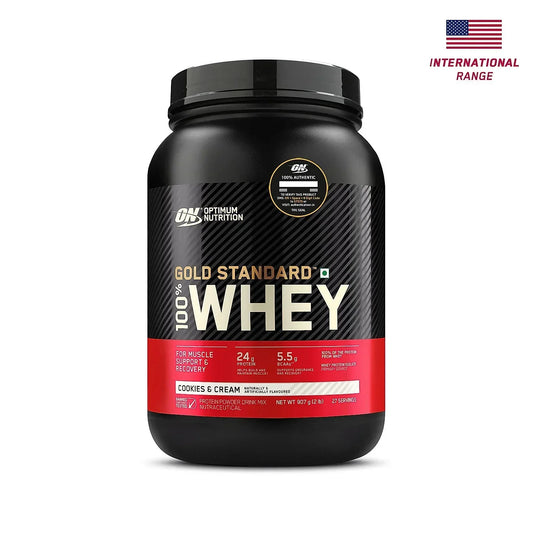 Optimum Nutrition Gold Standard 100% Whey Protein Powder (Cookies & Cream)-907 gm
