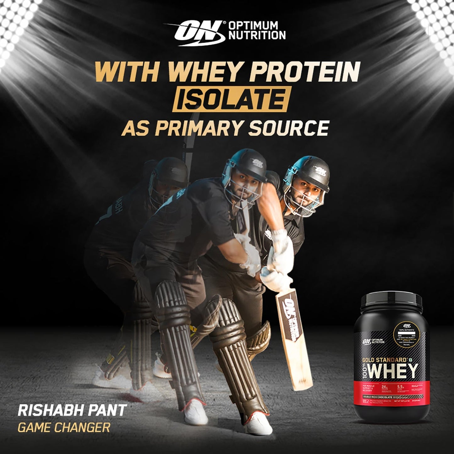Optimum Nutrition Gold Standard 100% Whey Protein Powder (Double Rich Chocolate)-1.7 kg