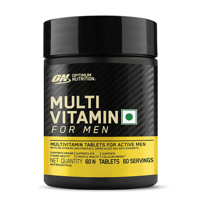 Optimum Nutrition Gold Standard 100% Whey Protein Powder (Double Rich Chocolate) 2.27kg & Multivitamin 60 Tablets for Men