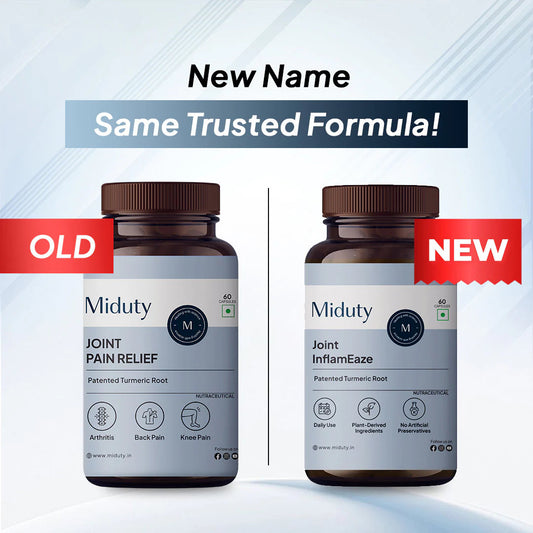Miduty by Palak Notes Joint InflamEaze Capsules (Formerly Joint Pain Relief) - Distacart