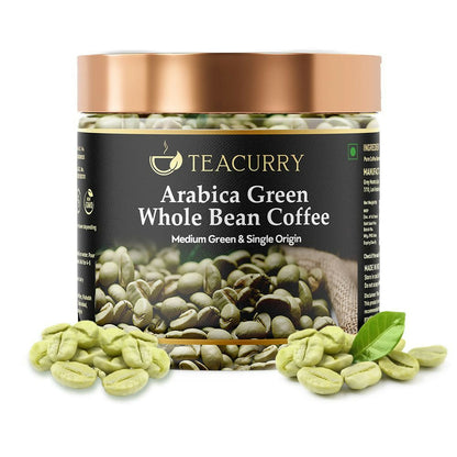 Teacurry Arabica Green Coffee Bean (Raw Whole Beans, 100% Arabica, Unroasted) - Distacart