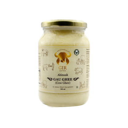 Gir Ahinsak Gau Ghee (A2) Bilona - A2 Ghee, Traditional Bilona Ghee, Desi Pure Breed Gir Gaumata (A2)