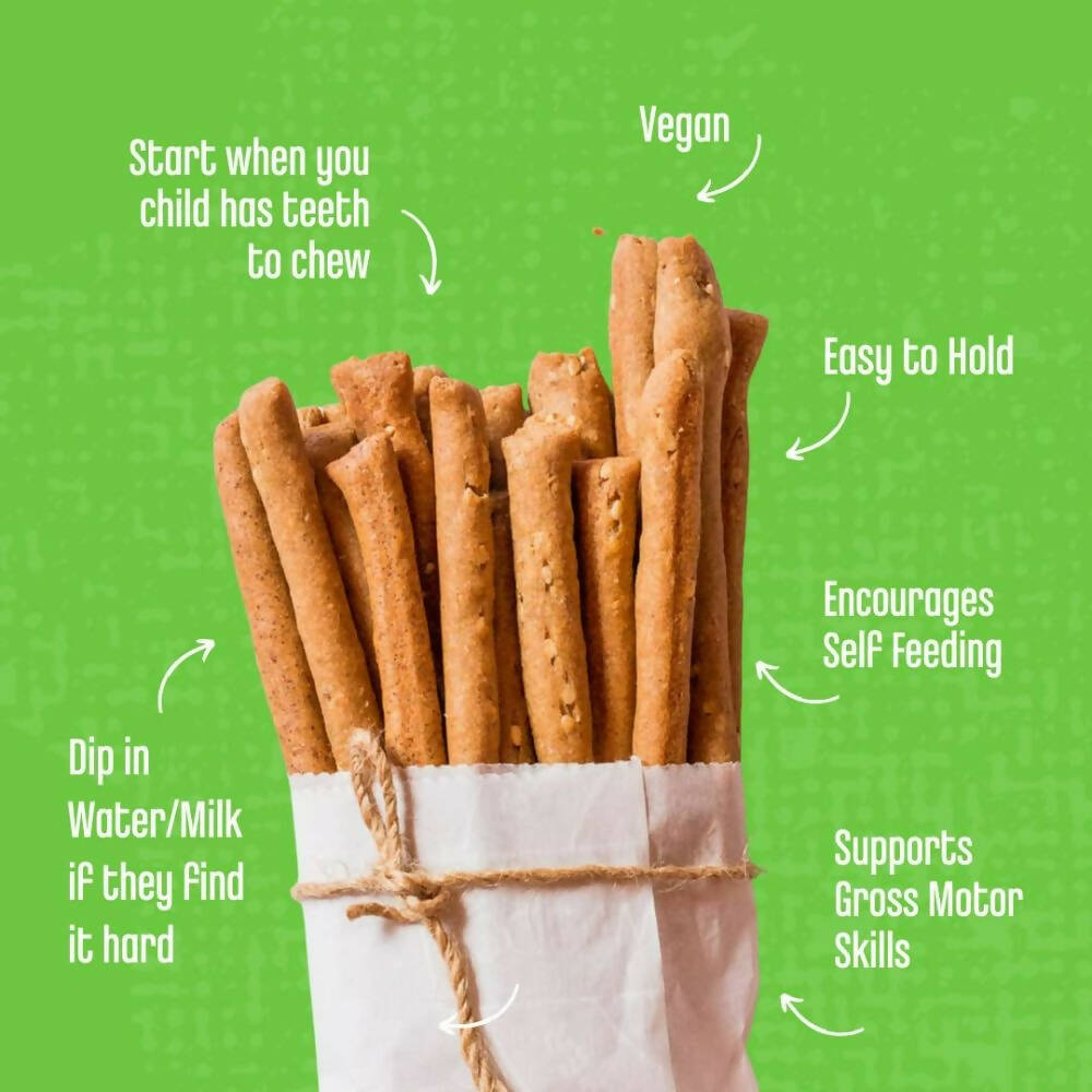 Early Foods Whole Wheat Ajwain Jaggery Teething Sticks - Distacart
