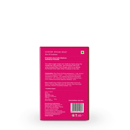 Forest Essentials Luxury Sugar Soap Rose & Cardamom - diocart