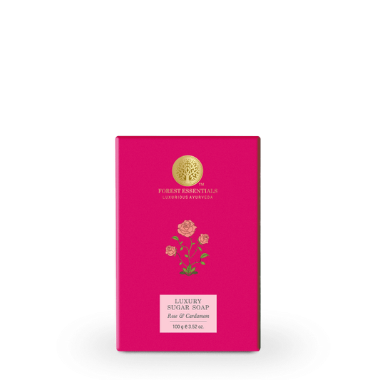 Forest Essentials Luxury Sugar Soap Rose & Cardamom - diocart