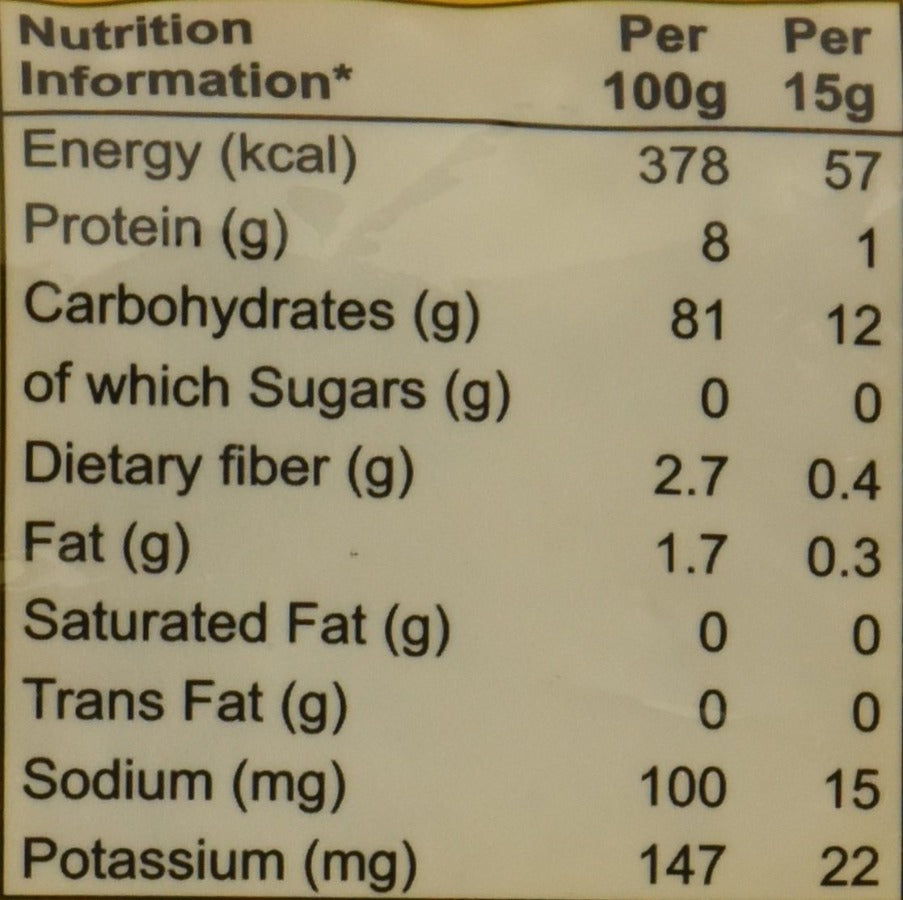 24 Mantra Organic Natural Puffed Rice Nutrition Information