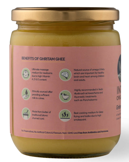 Indic Organics Gir Cow's A2 Ghee | Desi Gir Cow Ghee | Premium and Organic Desi Ghee