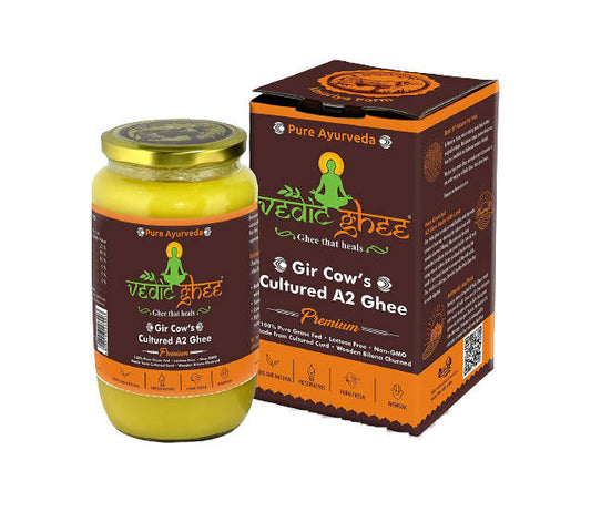 Vedic Ghee Premium A2 Gir Cow Cultured Ghee from Kesariya Farm Indian Gir Cow Ghee, Pure A2 Ghee, Natural & Healthy