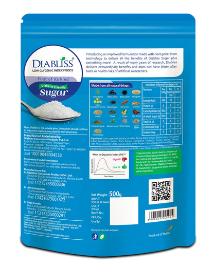 Diabliss Diabetic Friendly Sugar - Distacart