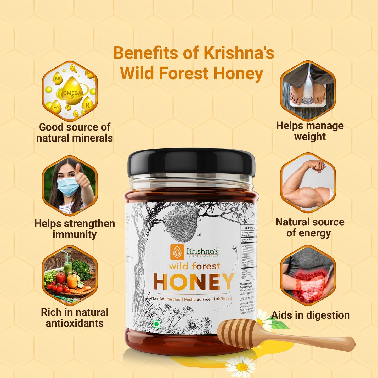 Krishna'S Herbal & Ayurveda Pure Wild Forest Honey