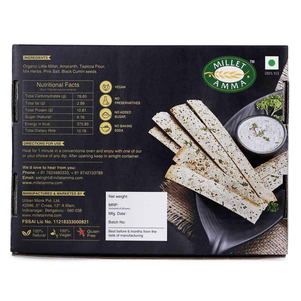 Millet Amma Organic Millet Lavash (Gluten Free) - diocart